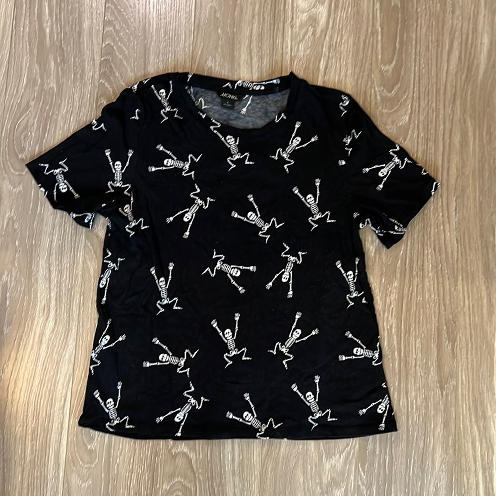 halloween skeleton print tshirt small